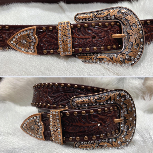 Handcrafted leather belts at Sunrise Leather Works